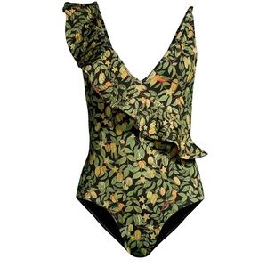 Farm Rio Star fruit one piece swimsuit. Size Large, NWT